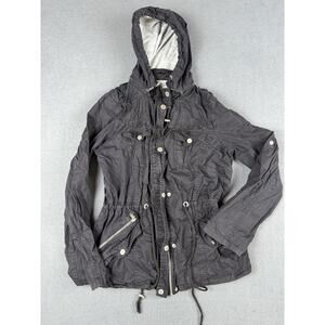 VINTAGE WOMANS YMI COLLECTION COAT SIZE LARGE BLACK ZIP UP JACKET BUTTONS